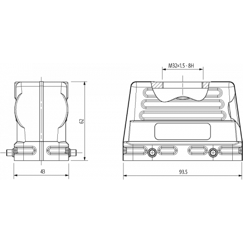 70MH-GTFNQ-A01D000 B16 Hood, low profile, IP65