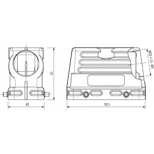 70MH-GTFNQ-A02D000 B16 Hood, low profile, IP65