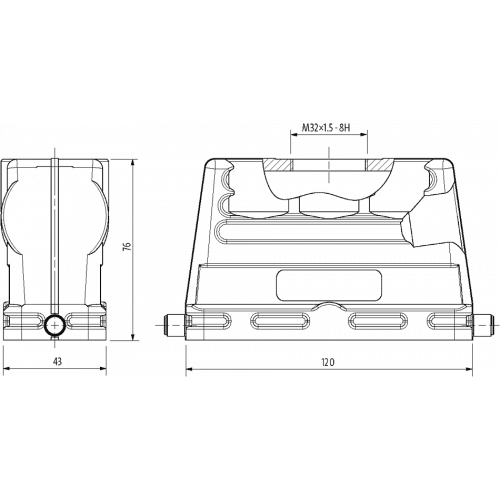 70MH-GTGHL-A01D000 B24 Hood, high profile, IP65