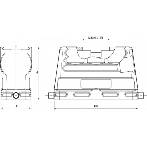 70MH-GTGHL-A01E000 B24 Hood, high profile, IP65