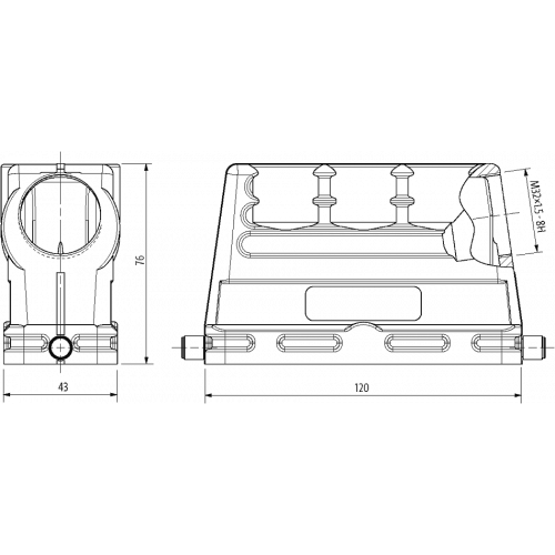 70MH-GTGHL-A02D000 B24 Hood, high profile, IP65