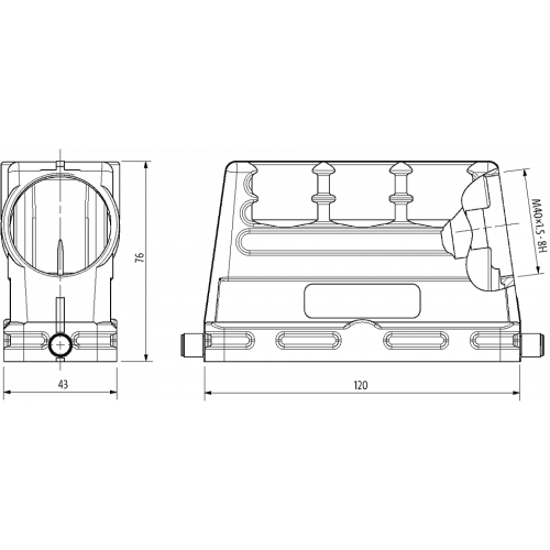 70MH-GTGHL-A02E000 B24 Hood, high profile, IP65