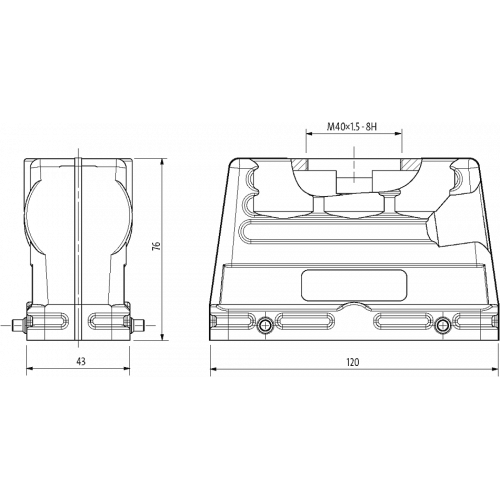 70MH-GTGHQ-A01E000 B24 Hood, high profile, IP65