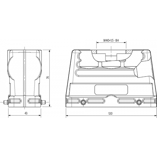 70MH-GTGHQ-A01E100 B24 Hood, high profile, IP67
