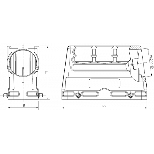 70MH-GTGHQ-A02E100 B24 Hood, high profile, IP67
