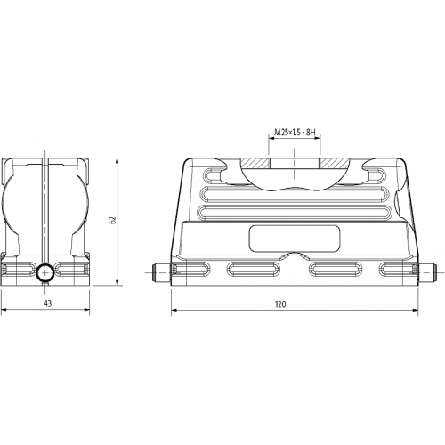 70MH-GTGNL-A01C000 B24 Hood, low profile, IP65