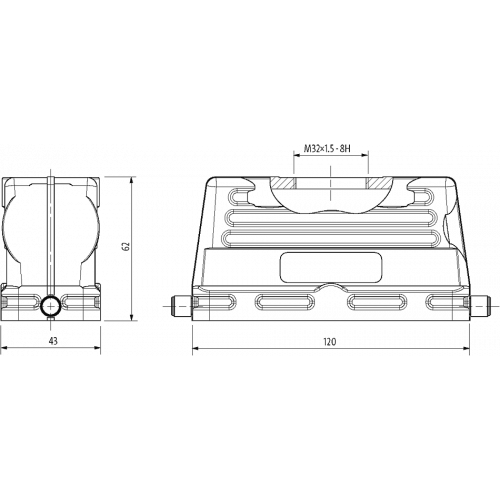 70MH-GTGNL-A01D000 B24 Hood, low profile, IP65