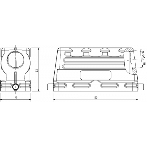 70MH-GTGNL-A02C000 B24 Hood, low profile, IP65