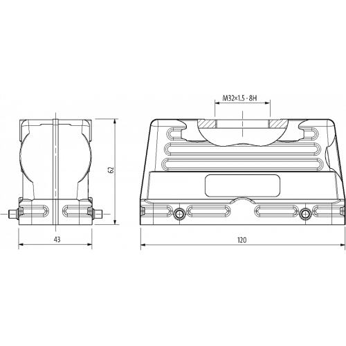 70MH-GTGNQ-A01D000 B24 Hood, low profile, IP65