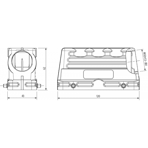 70MH-GTGNQ-A02D000 B24 Hood, low profile, IP65
