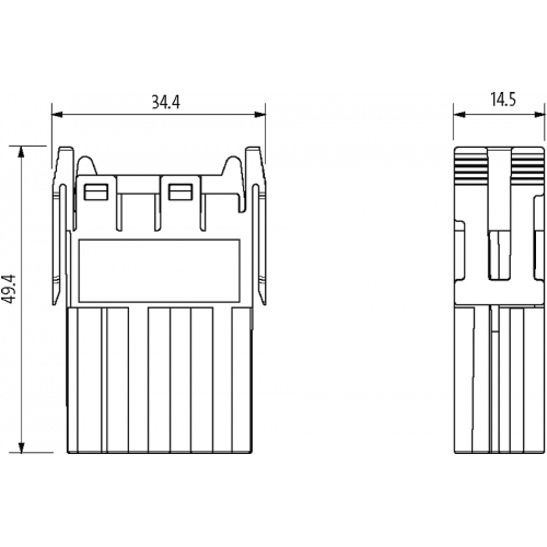 70MH-MAB1C-0040603 Male module, 4-pole, crimp t.