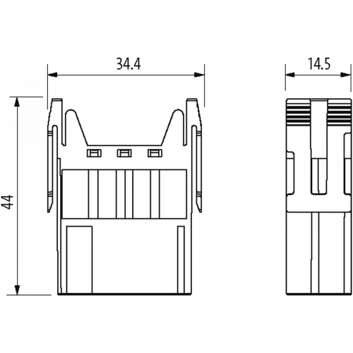 70MH-MAB1C-0060502 Male module, 6-pole, crimp t.