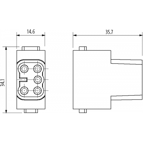 70MH-MAB1P-0050402 Male module, 5-pole, Push-in