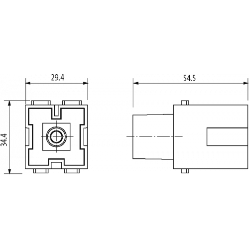 70MH-MAB2A-0010707 Male module, 1-pole, axial screw t.
