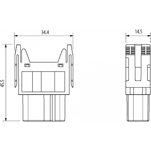 70MH-MAC1C-0080402 Female module, 8-pole, crimp t.