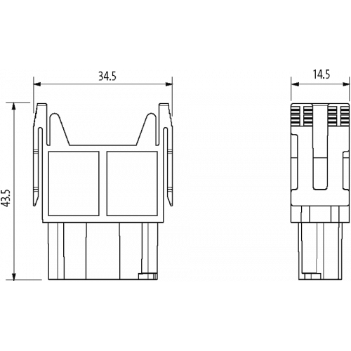 70MH-MAC1C-0120801 Female module, 12-pole, crimp t.