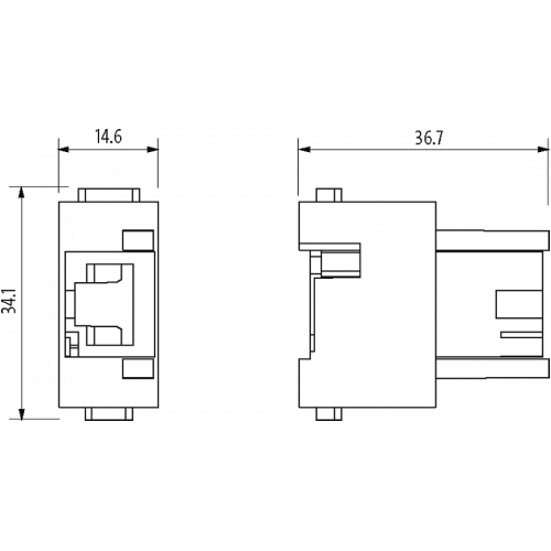 70MH-MAM10-0000000 RJ45 module - female