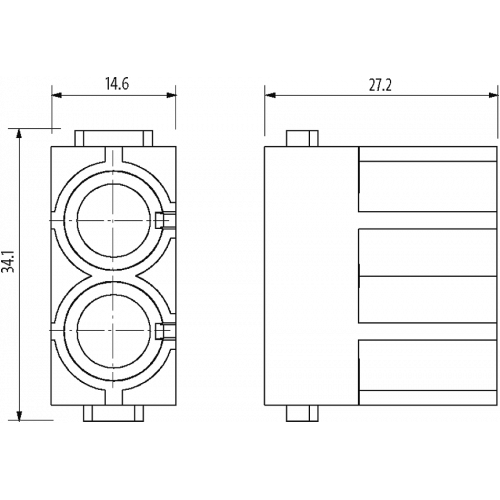 70MH-MAP10-0020000 Pneumatic module - female & male, 2-pole