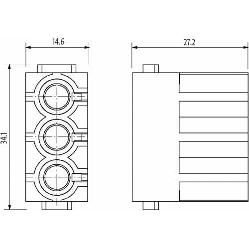 70MH-MAP10-0030000 Pneumatic module - female & male, 3-pole