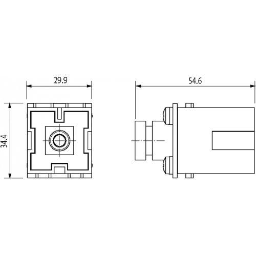 70MH-MAQ2A-0010707 PE-Male module, 1-pole, axial screw t.