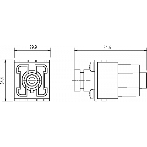 70MH-MAR2A-0010707 PE-Female module, 1-pole, axial screw t.