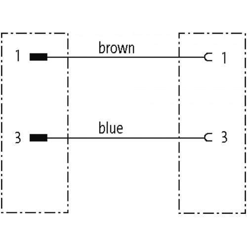 7356-P4801-4440100 M12 Power L-cod. male 0° / M12 A-cod. female 0°