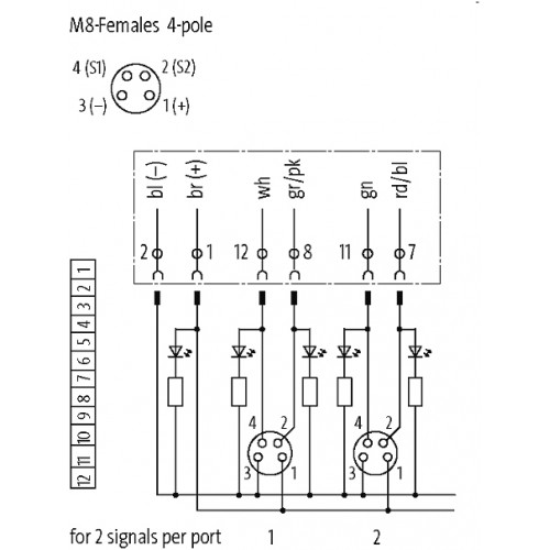8000-84149-3600500 PRE-WIRED CAP FOR EXACT8, 4XM8, 4-POL