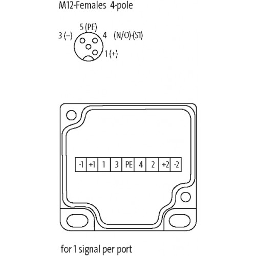 8000-84459-3331500 CAP FOR D-BOX M12 4-WAY 4 POLE