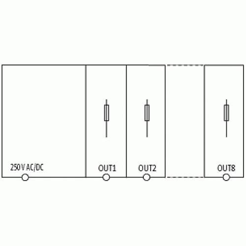 9000-41078-0600002 MICO FUSE 250 FUSE HOLDER 5X20MM 8 CHANNELS
