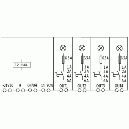 9000-41084-0100600 MICO+ 4.6 electronic circuit protection, 4 CHANNELS