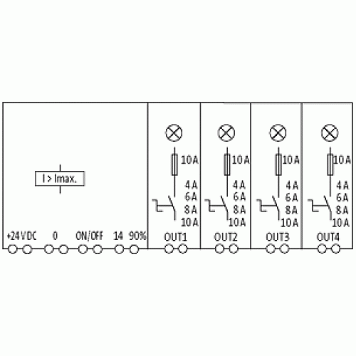9000-41084-0401000 MICO+ 4.10 electronic circuit protection, 4 CHANNELS