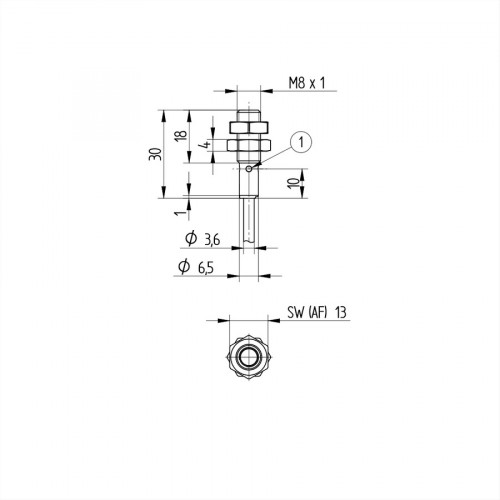 I08H051 Inductive Sensor with Increased Switching Distance