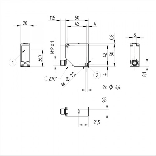 P1PS101 Through-Beam Sensor