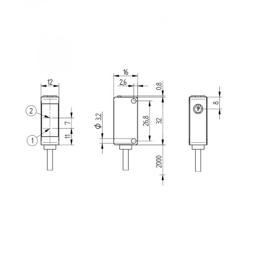 P1KL011 Retro-Reflex Sensor Universal