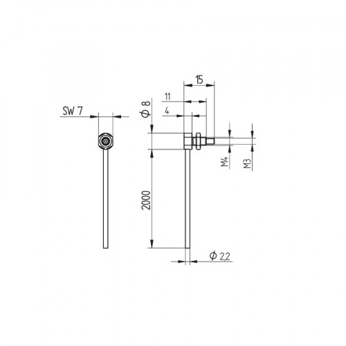 K22 Plastic Fiber-Optic Cable Through-Beam Mode