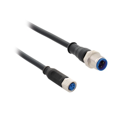 ZCGV001 Connection Cable M8×1, 3-pin – M12×1, 4-pin