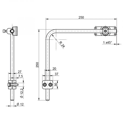 OPT316 Mounting System for 76 × 32,5 × 18 mm (N)