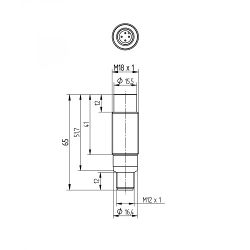 IW120SE65UA3 Inductive Sensor with Full-Metal Housing