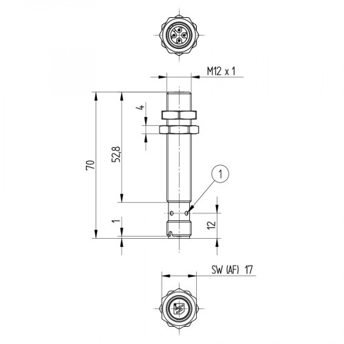I12H052 Inductive Sensor with Increased Switching Distance