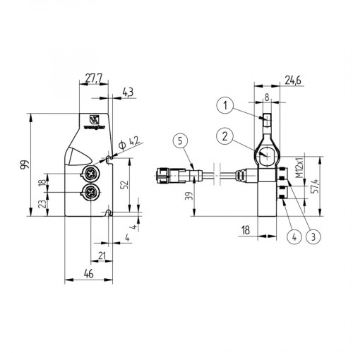 OPT1545 Reflex Sensor with Background Suppression