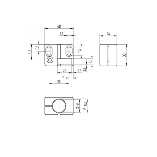 BSM18NB Mounting Clamp for M18 × 1