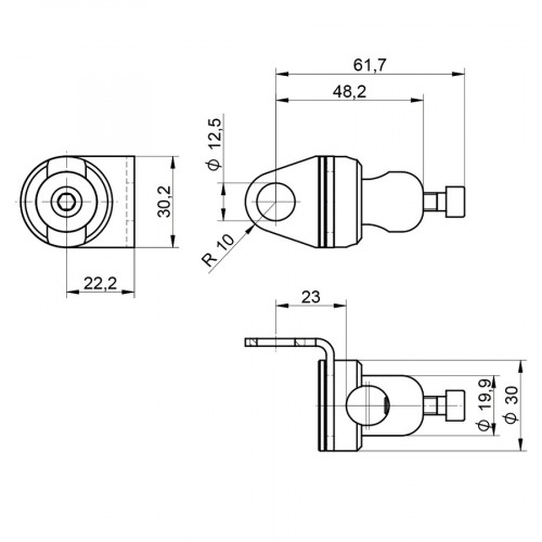 W12S12AL Mounting System for M12 × 1