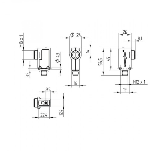 XR96PCT2 Retro-Reflex Sensor Universal