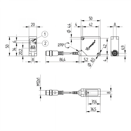 P1PY004 Laser Distance Sensor Long-Range