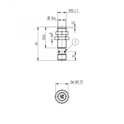 I12H056 Inductive Sensor with Increased Switching Distance