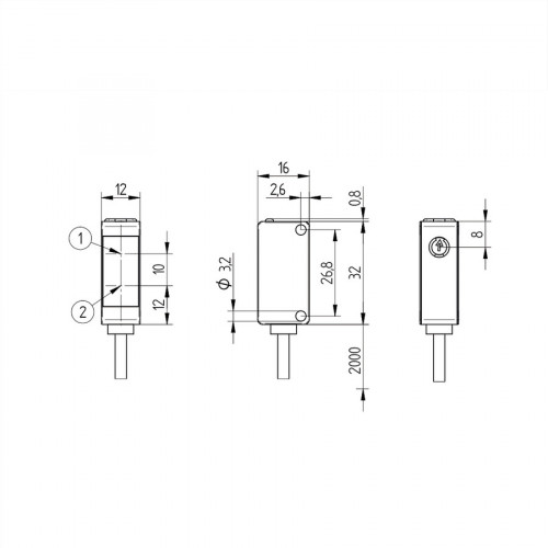 081-307-202 Glass Fiber-Optic Cable Reflex Mode