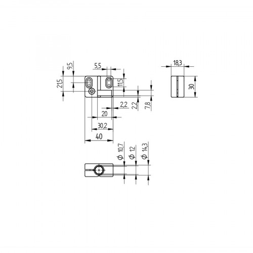 BSM12B Mounting Clamp for M12 × 1