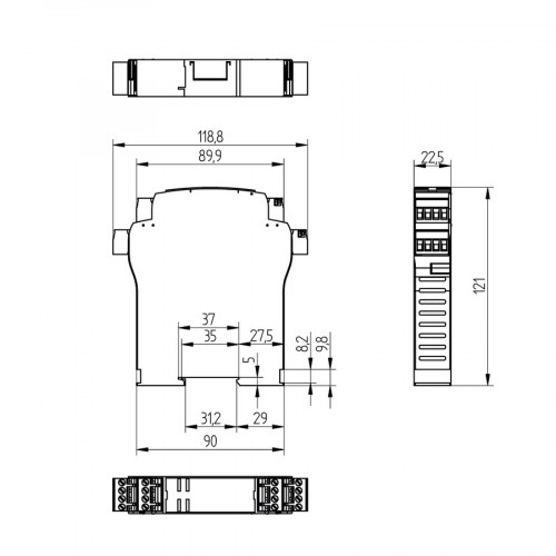 SR4D3B01S Safety Relay Basic Module