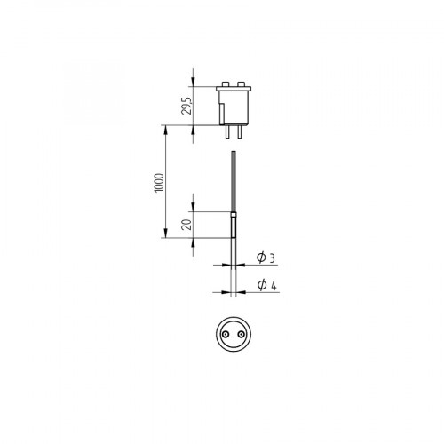 Z96D001 Plastic Fiber-Optic Cable Reflex Mode for P1XF