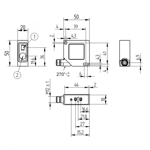 CP08MHT80 Laser Distance Sensor High-Precision